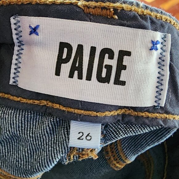 PAIGE Dark Wash Skyline Ankle Peg Jeans Size 26 - Picture 6 of 15